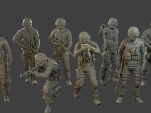 Unit&agrave; tattica della polizia ceca slovacca CPTU 1 pacchetto 1 Modello di stampa 3D