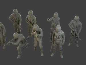 Unit&agrave; tattica della polizia ceca slovacca CPTU 1 pacchetto 1 Modello di stampa 3D