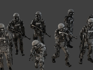 CzechSlovak Police Tactical Unit CPTU1 Pack1 Modèles 3D en vedette