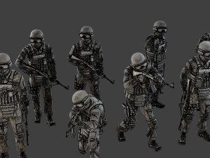 Unit&agrave; tattica della polizia ceca slovacca CPTU 1 pacchetto 1 Modello di stampa 3D