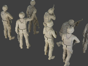 CzechSlovak Police Tactical Unit CPTU1 Pack1 Modèles 3D en vedette