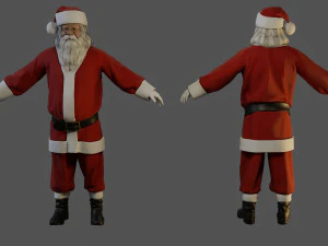 Pap&aacute; Noel Hombre ACC 5160 T Pose Modelo 3D