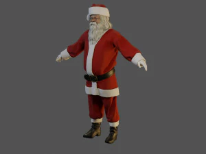 Santa Claus Male ACC 5160 T Pose 3D Model
