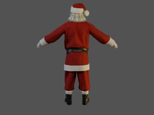 Santa Claus Male ACC 5160 T Pose 3D Model
