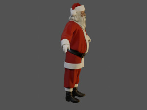 Santa Claus Male ACC 5160 T Pose 3D Model