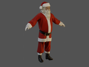 Santa Claus Male ACC 5160 T Pose 3D Model
