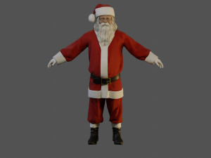 Santa Claus Male ACC 5160 T Pose 3D Model