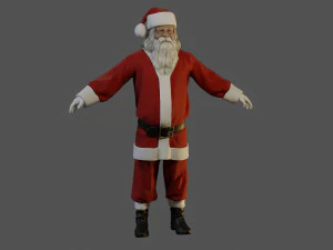Santa Claus Male ACC 5160 T Pose 3D Model