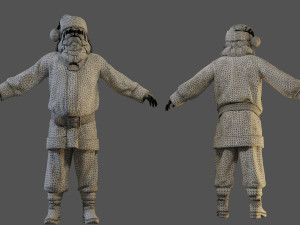 Santa Claus Male ACC 5160 T Pose 3D Model