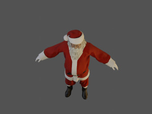 Santa Claus Male ACC 5160 T Pose 3D Model