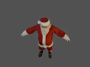 Santa Claus Male ACC 5160 T Pose 3D Model