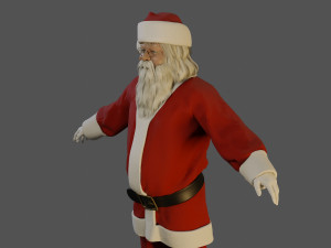 Santa Claus Male ACC 5160 T Pose 3D Model