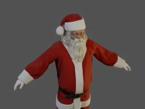 Santa Claus Male ACC 5160 T Pose 3D Model
