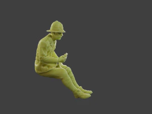 Italian officer Sit ww2 IT1 3D Print Model