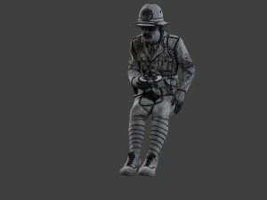 Italian officer Sit ww2 IT1 3D Print Model