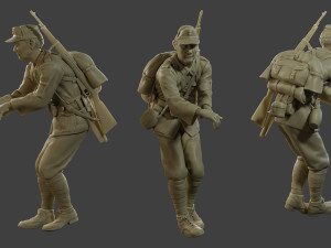 Italian soldier Attach ww2 IT10 3Dプリントモデル