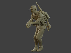 Italian soldier Attach ww2 IT10 3D प्रिंट मॉडल