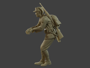 Italian soldier Attach ww2 IT10 3D प्रिंट मॉडल