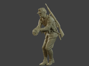Italian soldier Attach2 ww2 IT10 3D Принт Модель