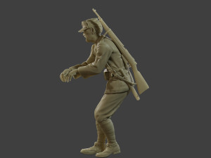 Italian soldier Attach2 ww2 IT10 3D Принт Модель