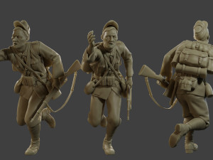 Italian soldier Run ww2 IT10 3D Print Model