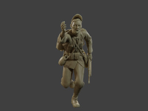 Italian soldier Run ww2 IT10 3Dプリントモデル