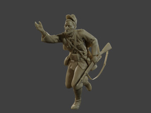 Italian soldier Run ww2 IT10 3Dプリントモデル