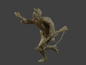 Italian soldier Run ww2 IT10 3Dプリントモデル