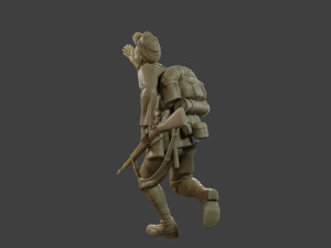 Italian soldier Run ww2 IT10 3Dプリントモデル