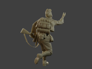 Italian soldier Run ww2 IT10 3Dプリントモデル