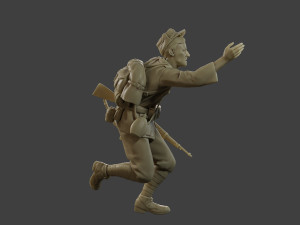 Italian soldier Run ww2 IT10 3Dプリントモデル