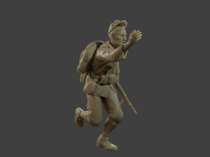 Italian soldier Run ww2 IT10 3Dプリントモデル