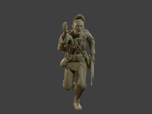 Italian soldier Run ww2 IT10 3Dプリントモデル