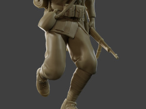 Italian soldier Run ww2 IT10 3Dプリントモデル
