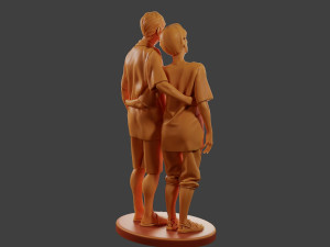 Casual elderly couple CEC1 001 3D Print Model
