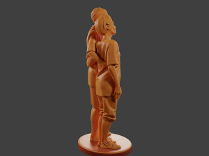 Casual elderly couple CEC1 001 3D Print Model