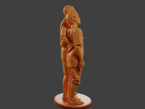 Casual elderly couple CEC1 001 3D Print Model