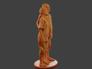 Casual elderly couple CEC1 001 3D Print Model