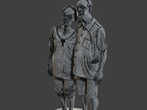 Casual elderly couple CEC1 001 3D Print Model