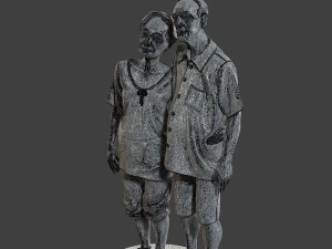 Casual elderly couple CEC1 001 3D Print Model