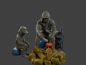 Post-Apocalyptic Male PAM2 003 3D Print Model