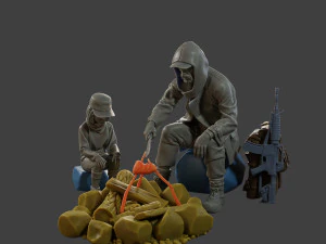 Post-Apocalyptic Male PAM2 003 3D Print Model