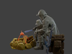 Post-Apocalyptic Male PAM2 003 3D Print Model