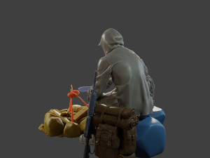 Post-Apocalyptic Male PAM2 003 Modelo de Impressão 3D