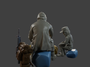 Post-Apocalyptic Male PAM2 003 Modelo de Impressão 3D