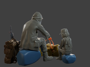 Post-Apocalyptic Male PAM2 003 Modelo de Impressão 3D