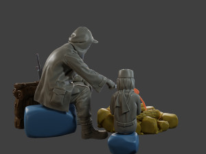 Post-Apocalyptic Male PAM2 003 Modelo de Impressão 3D