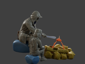 Post-Apocalyptic Male PAM2 003 Modelo de Impressão 3D