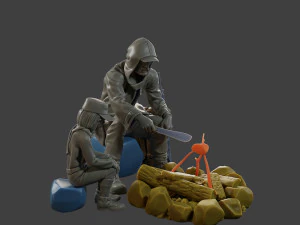Post-Apocalyptic Male PAM2 003 3D Print Model
