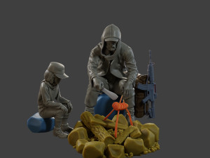 Post-Apocalyptic Male PAM2 003 Modelo de Impressão 3D
